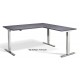 Cromo Corner Triple Motor Chrome Height Adjustable Desk